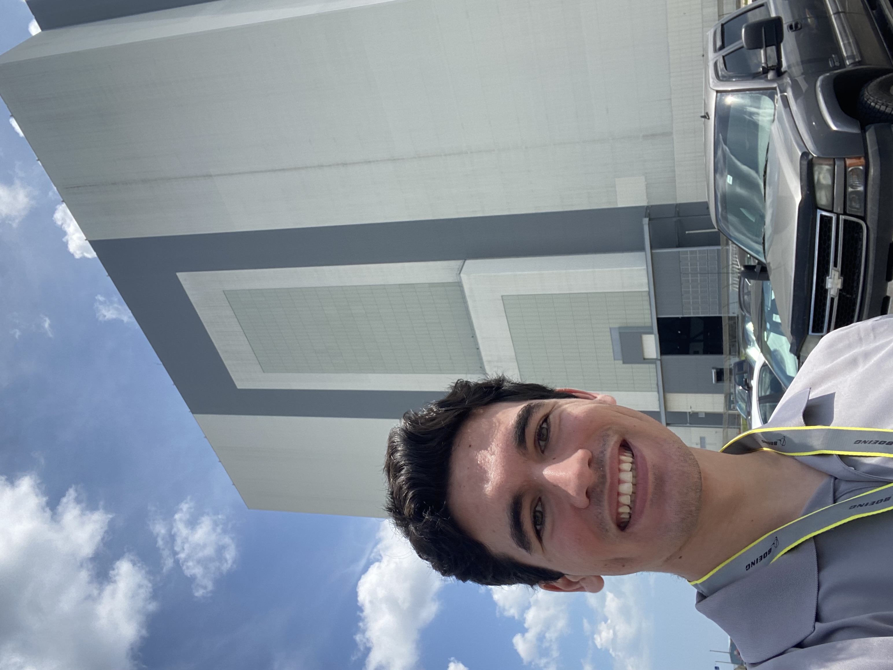 Toby at the Vehicle Assembly Building